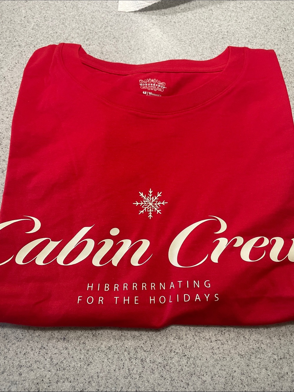 Wondershop Red "Cabin Crew" Holiday Graphic Tee